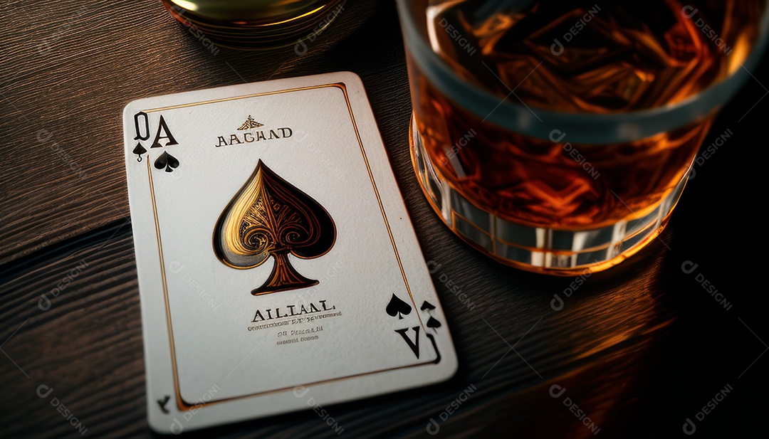 Fichas de pôquer de cassino combina com cartões