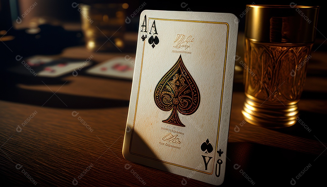 Fichas de pôquer de cassino combina com cartões