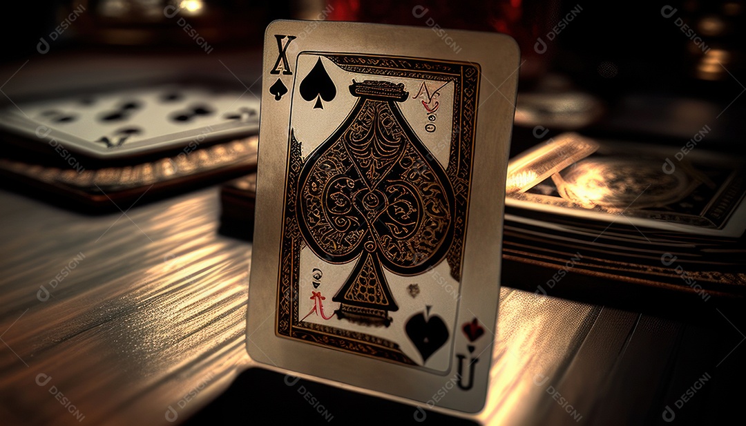 Fichas de pôquer de cassino combina com cartões