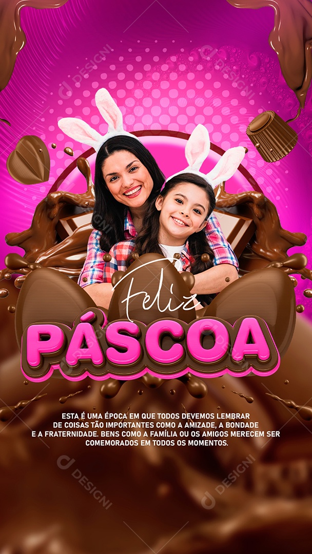Story Feliz Páscoa Social Media PSD Editável