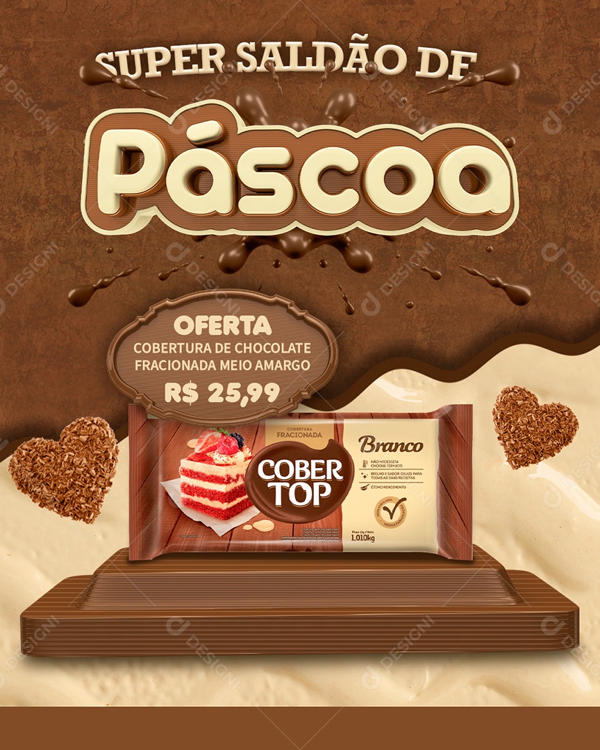 Super Saldão de Páscoa Venha Conferir Social Media PSD Editável
