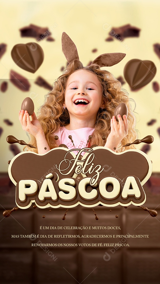 Story Feliz Páscoa Social Media PSD Editável