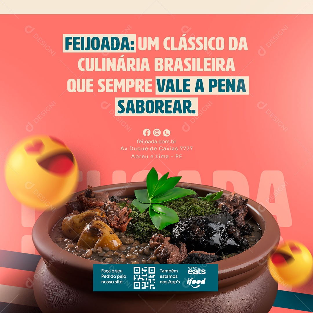 Feijoada Um Clássico Da Culinária Brasileira Que Sempre Vale A Pena Saborear Social Media PSD Editável