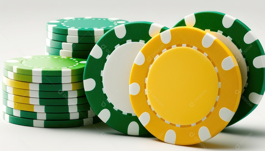 Fichas de pôquer de cassino combina com cartões