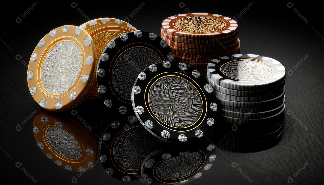 Fichas de apostas de pokers