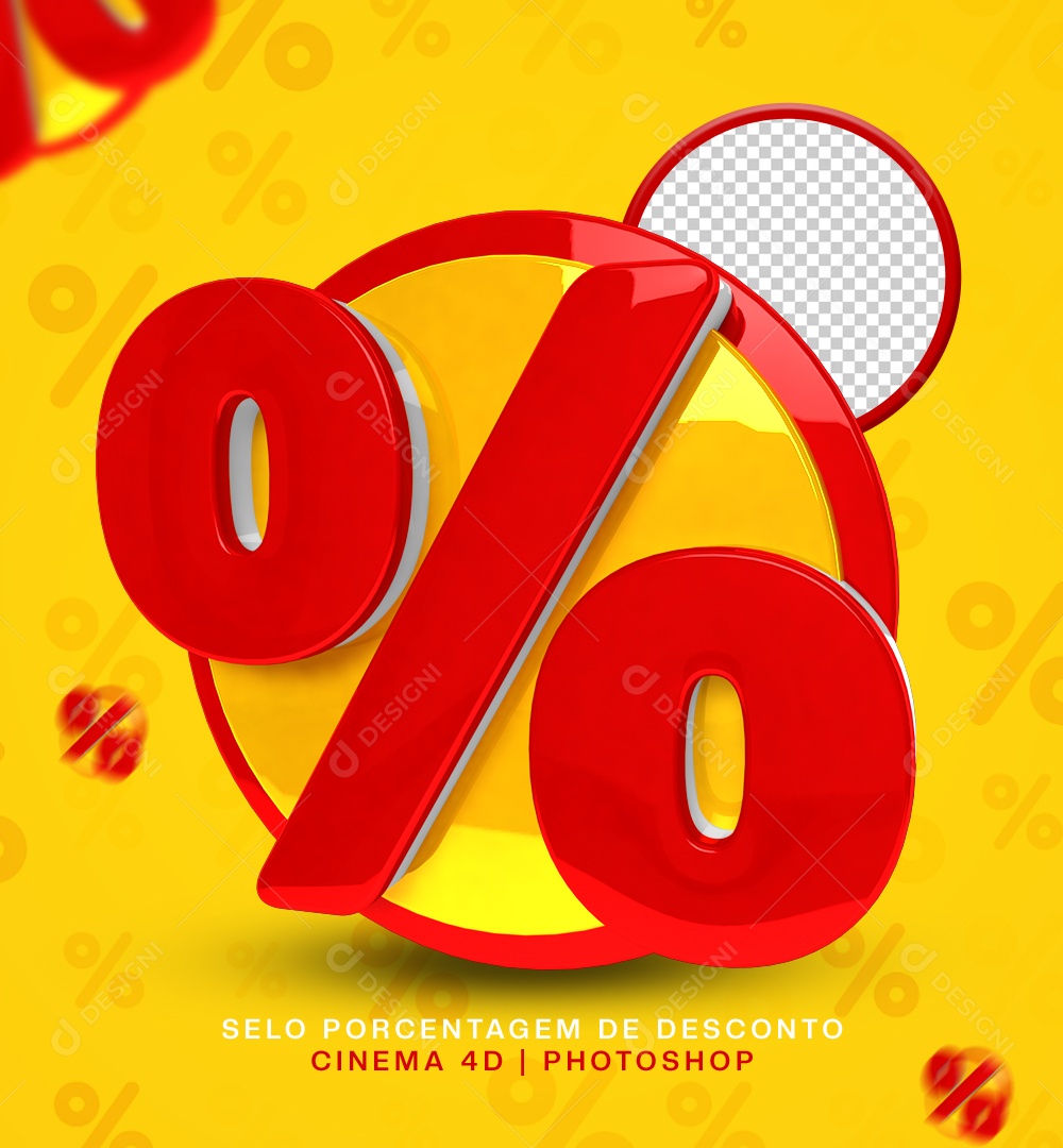 Elemento 3D Porcentagem % Para Composição PSD