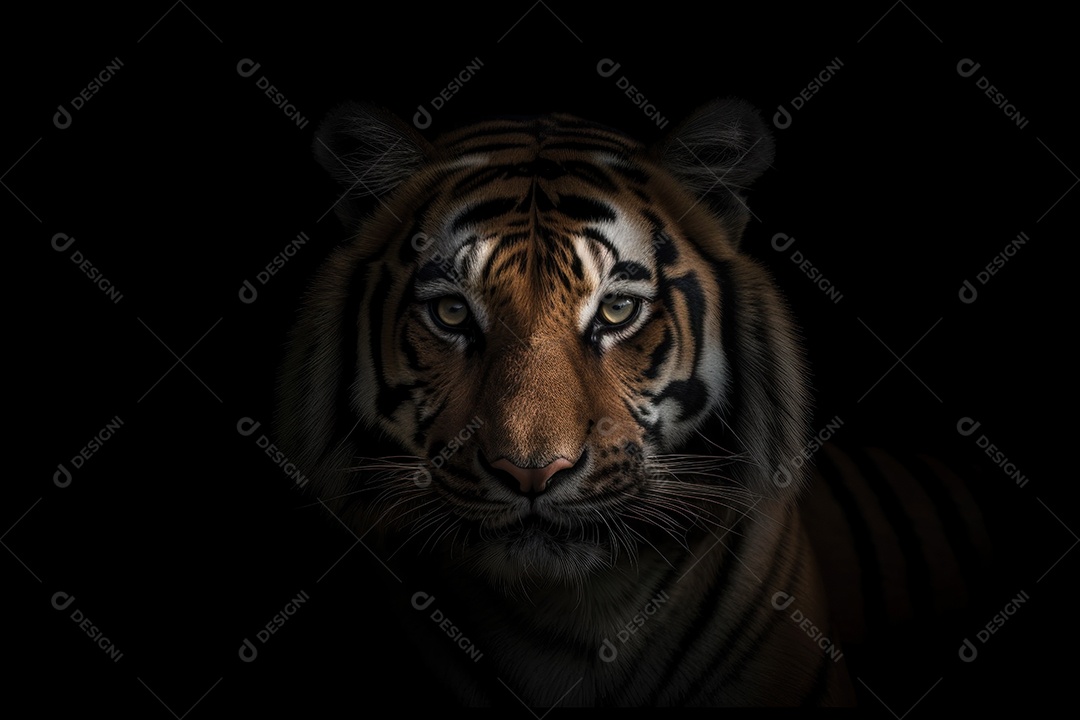 Imagem focada em um lindo tigre na natureza