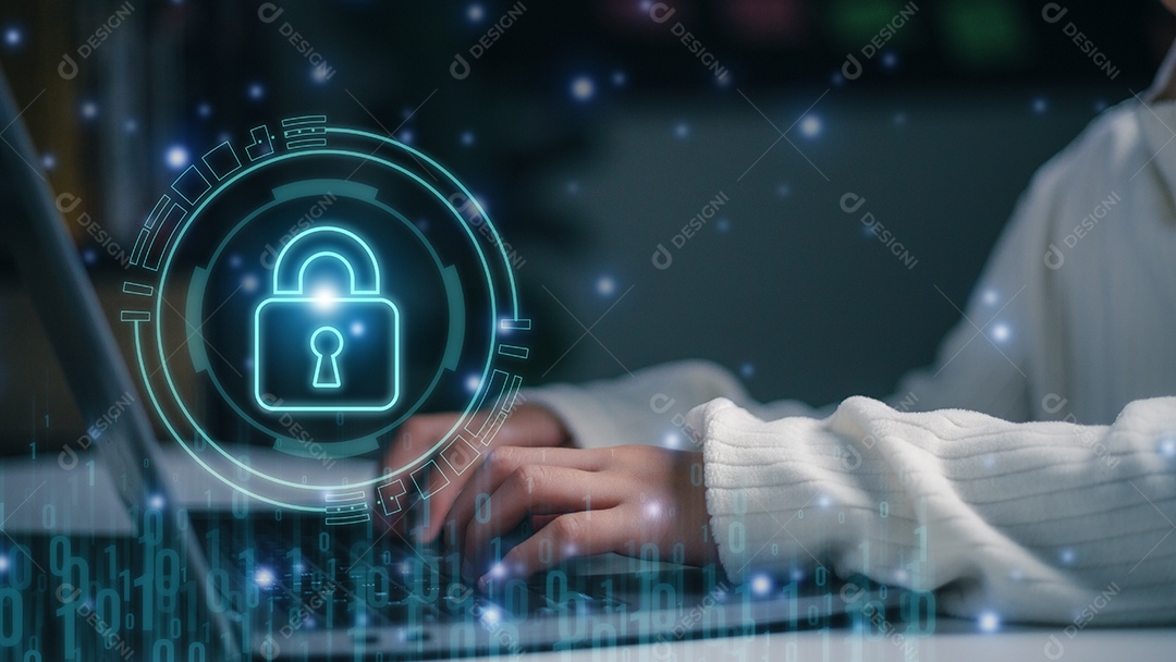 Segurança cibernética proteção de dados tecnologia de negócios privacidade