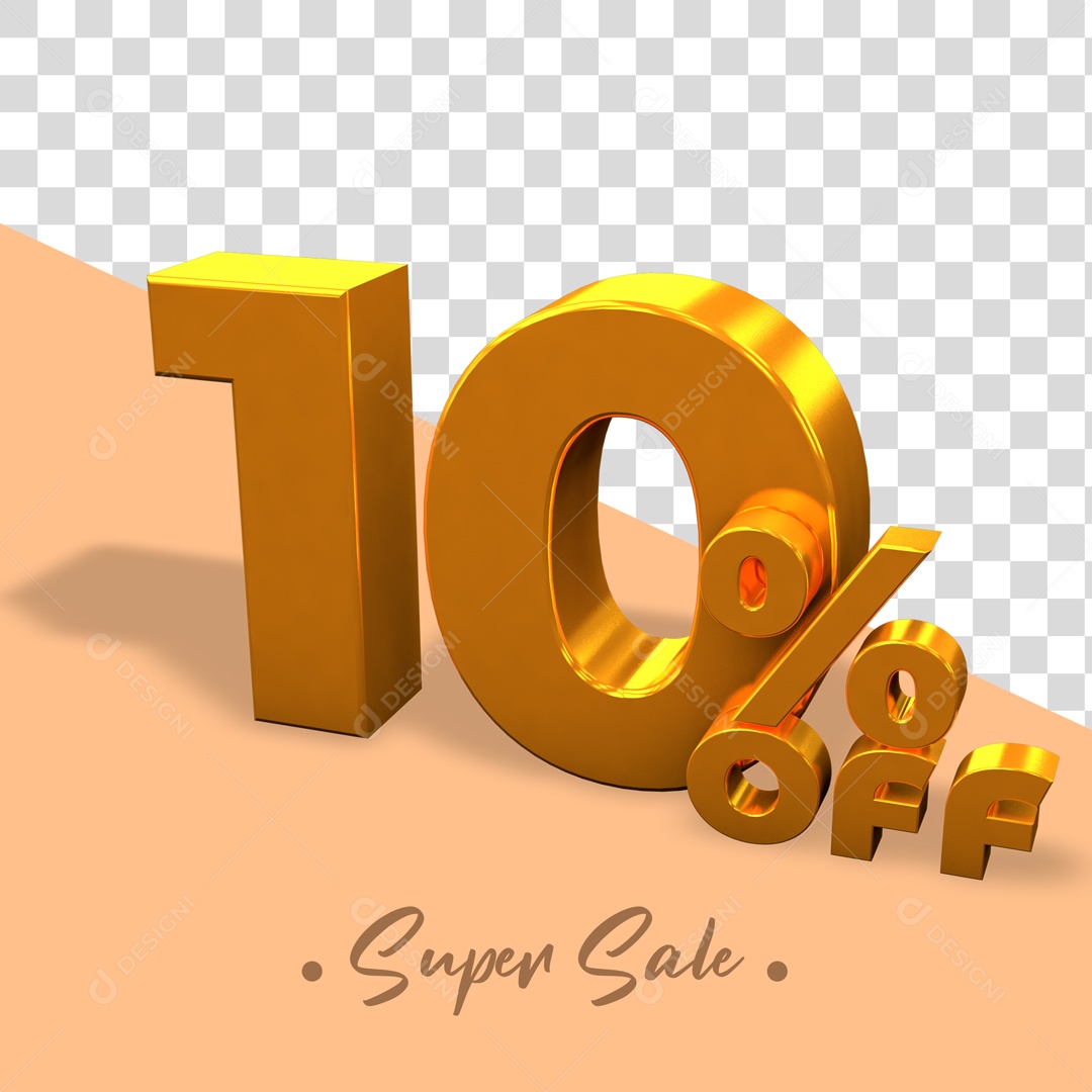 Elemento De Numero 10% Desconto Para Composição PSD