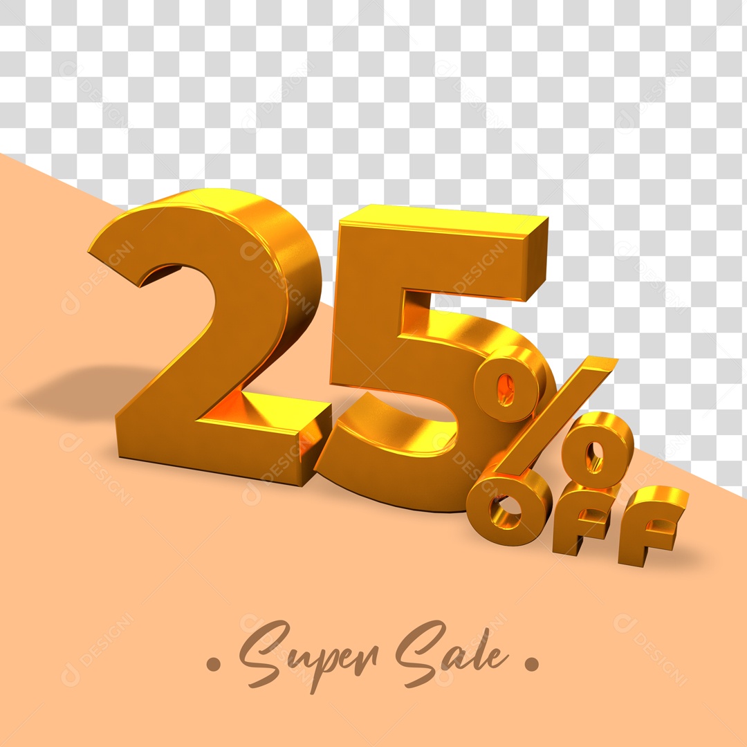 Elemento De Numero 25% Desconto Para Composição PSD