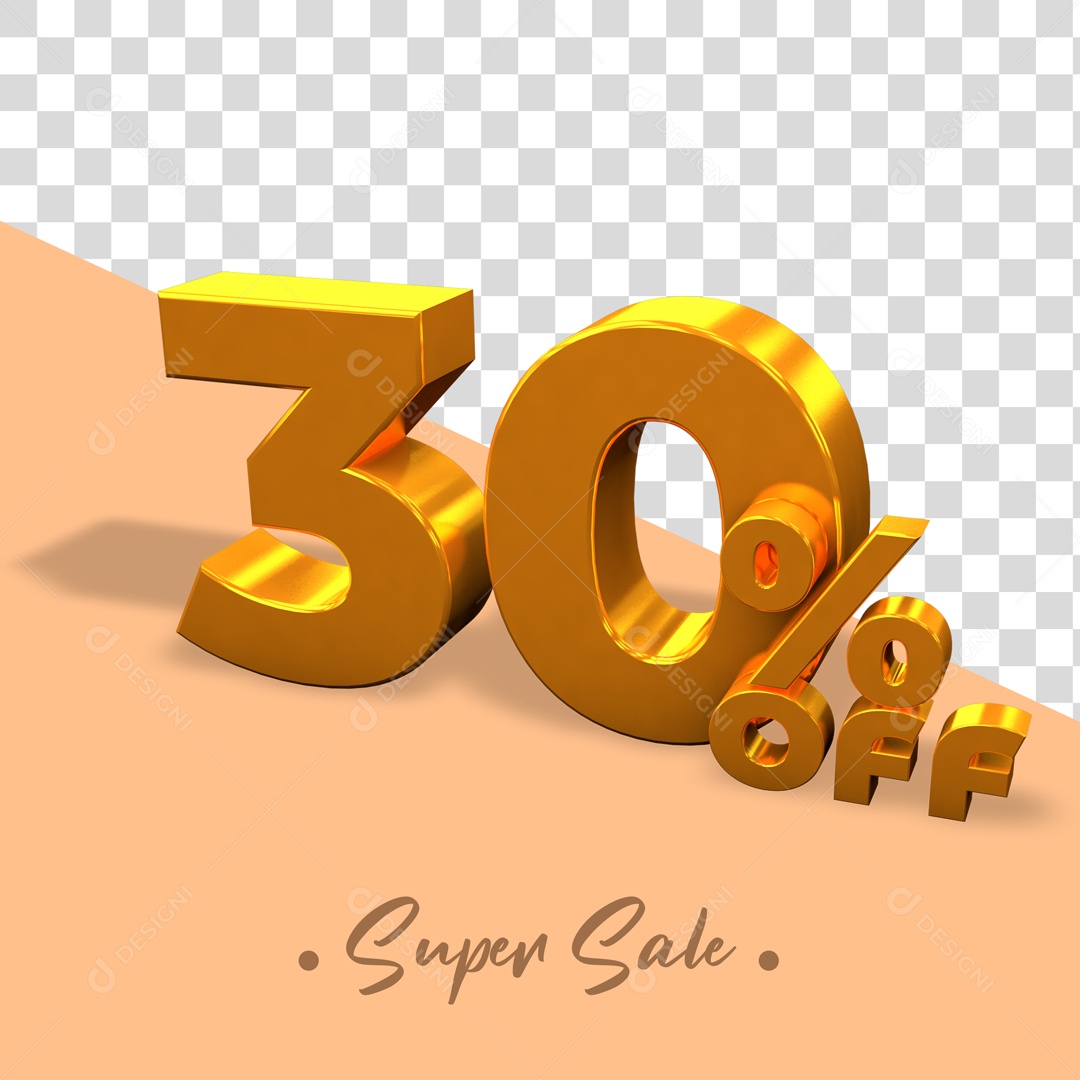 Elemento De Numero 30% Desconto Para Composição PSD