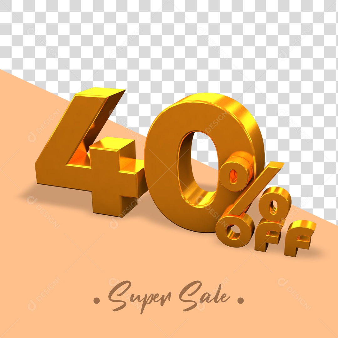 Elemento De Numero 40% Desconto Para Composição PSD