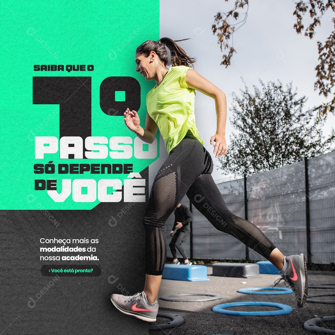 Conheça Mais as Modalidades da Nossa Academia. Social Media PSD Editável