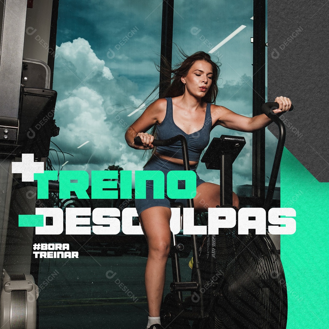 Bora Treinar Academia Social Media PSD Editável