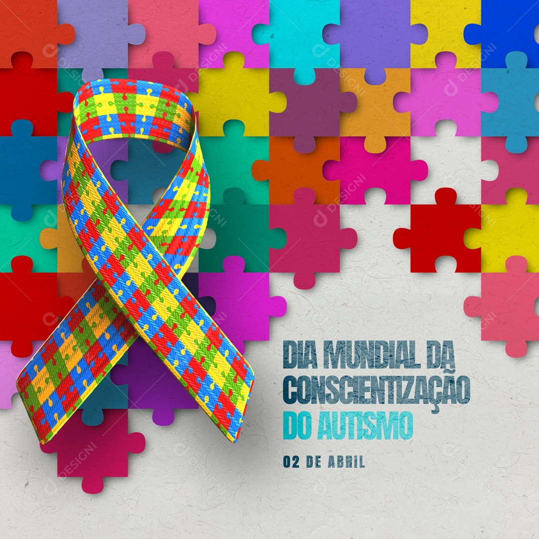 Dia Mundial da Conscientização do Autismo Abril Azul Social Media PSD Editável