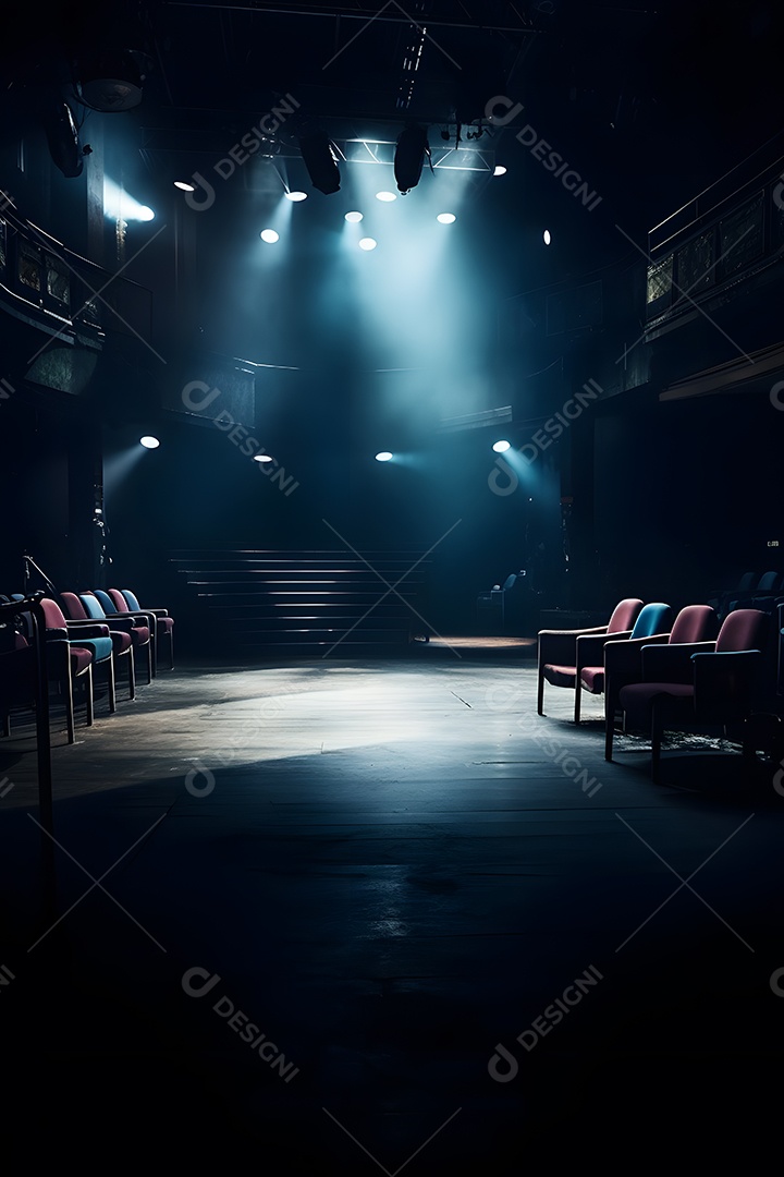 Palco vazio show com luzes