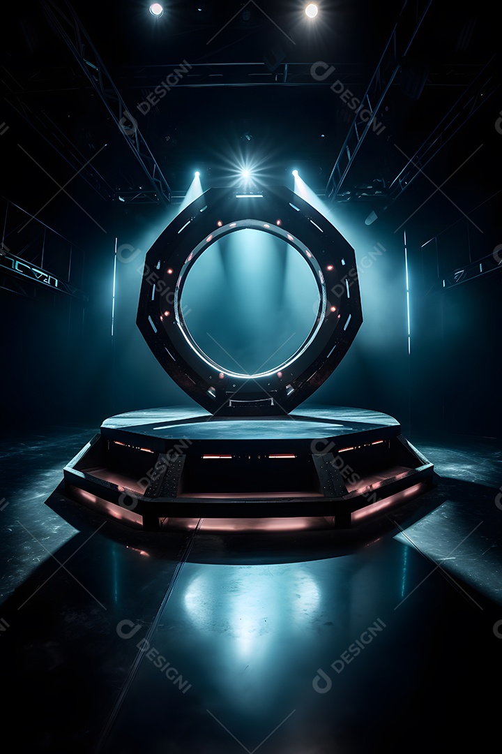 Palco vazio show com luzes