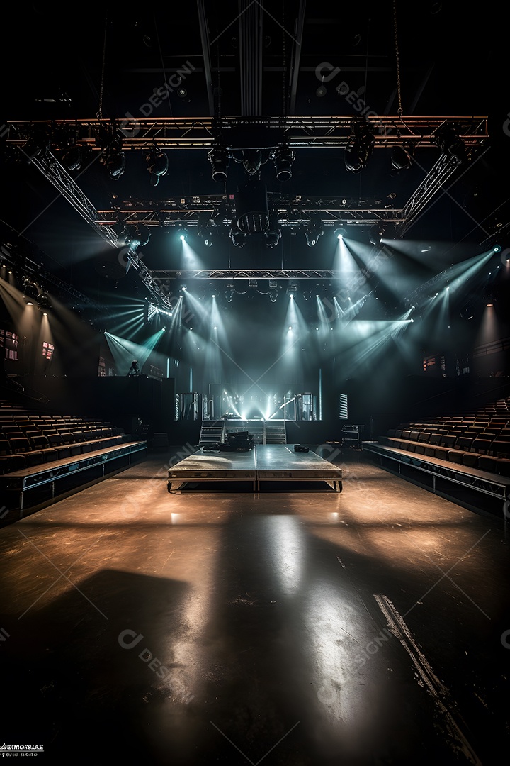 Palco vazio show com luzes