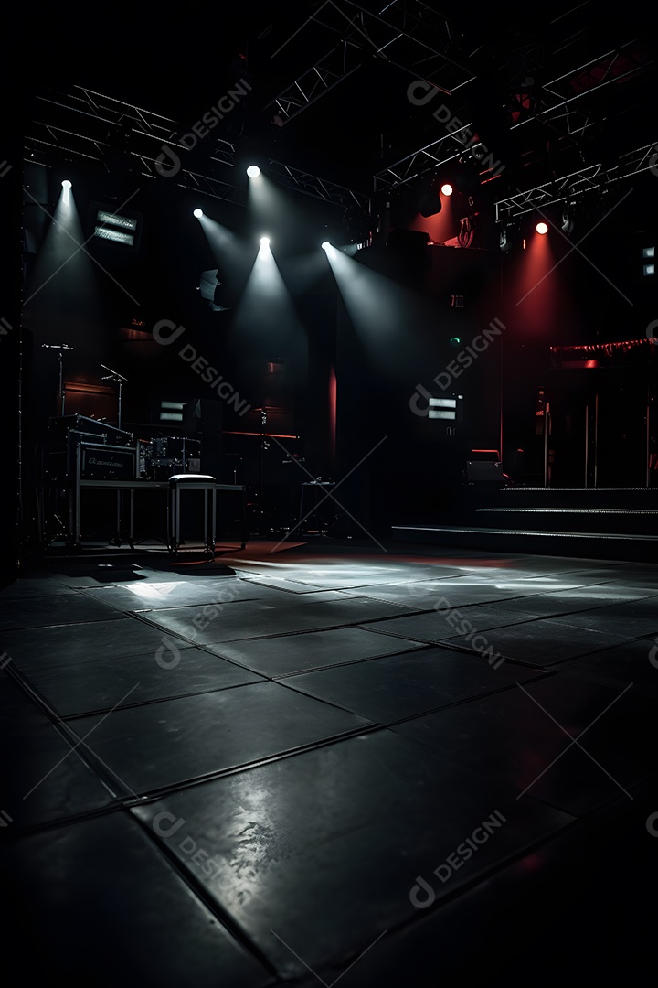 Palco vazio show com luzes