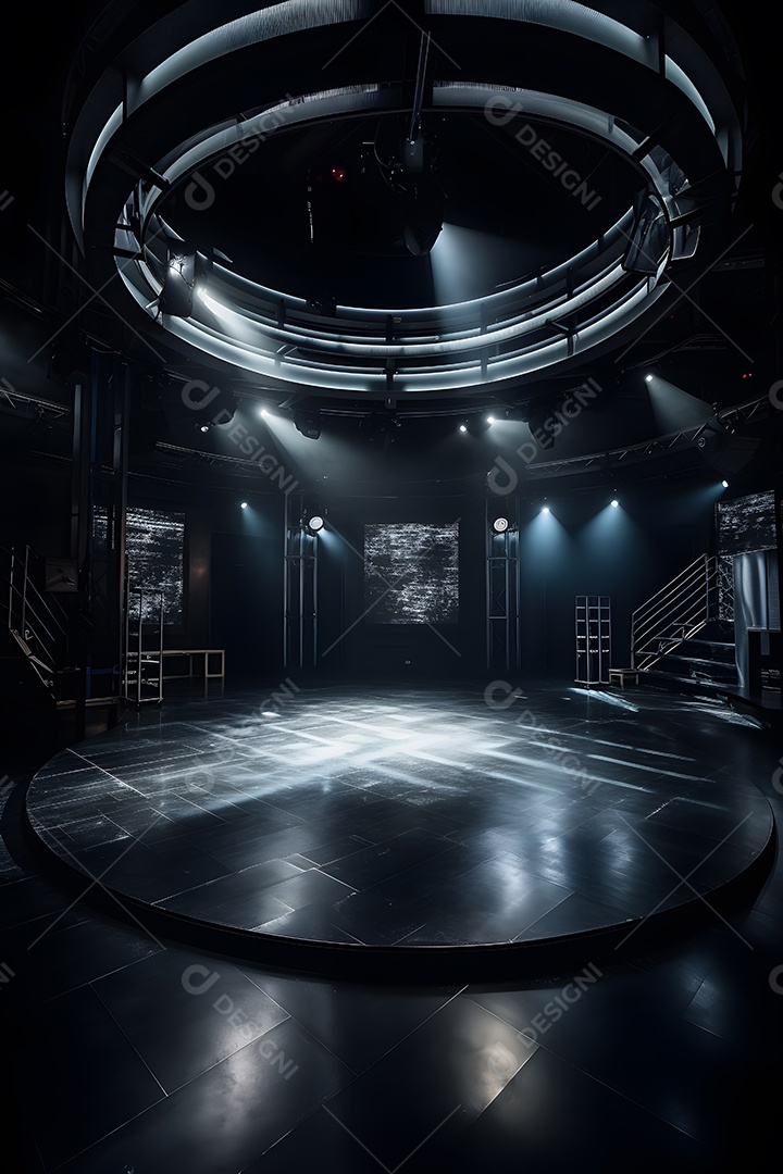 Palco vazio show com luzes