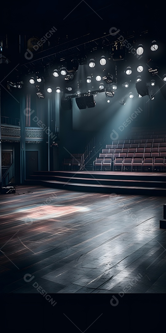 Palco vazio show com luzes