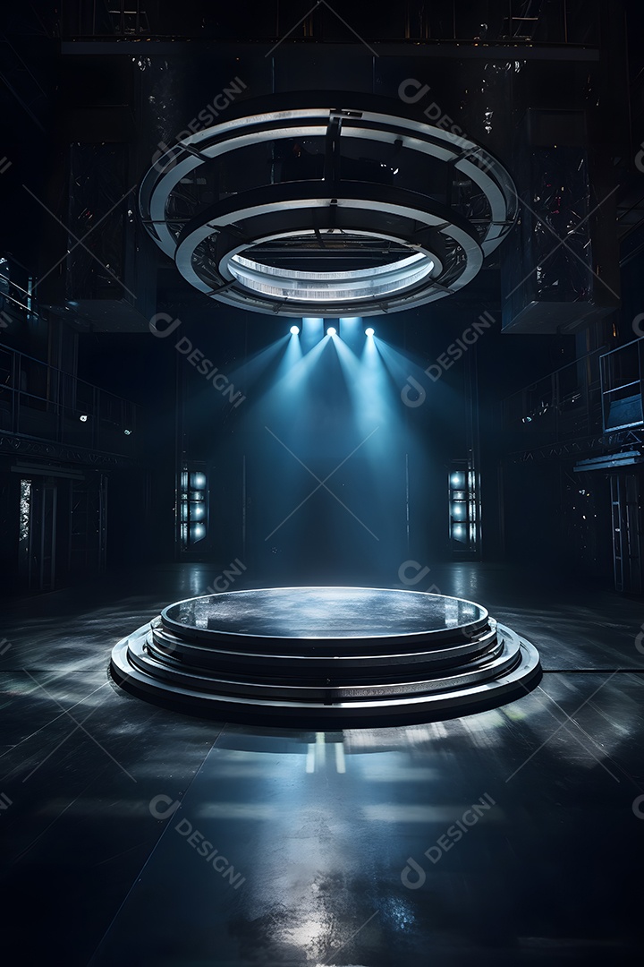 Palco vazio show com luzes