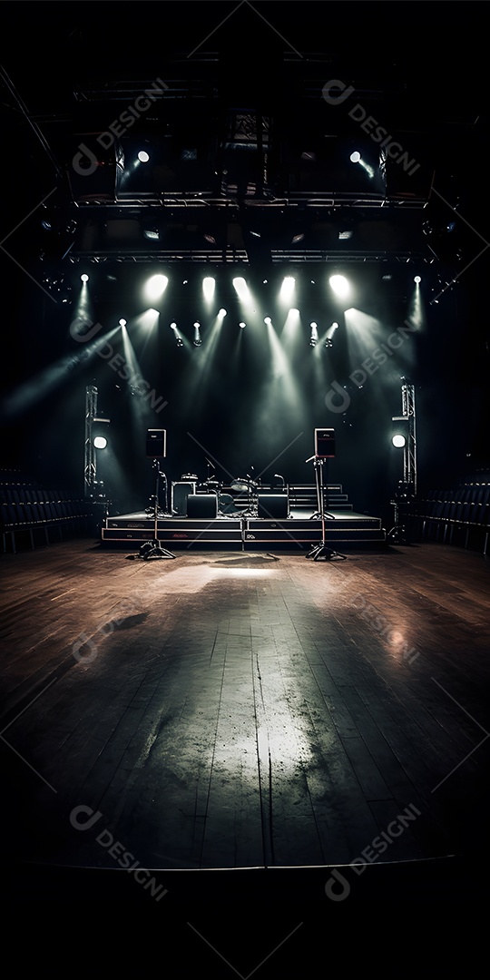 Palco vazio show com luzes
