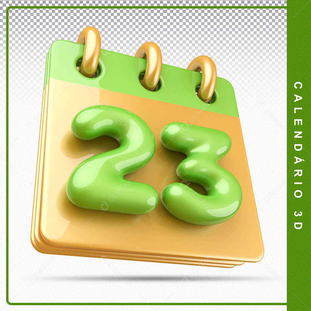 Elemento De Calendario Dia 23 Para Composição PSD
