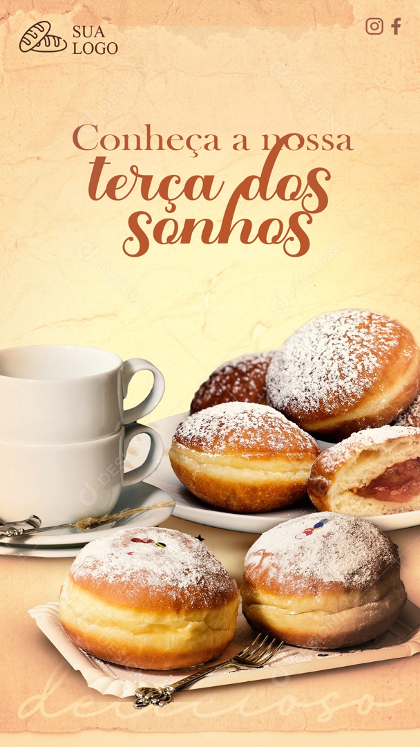 Story Conheça a Nossa Terça Dos Sonhos Social Media PSD Editável