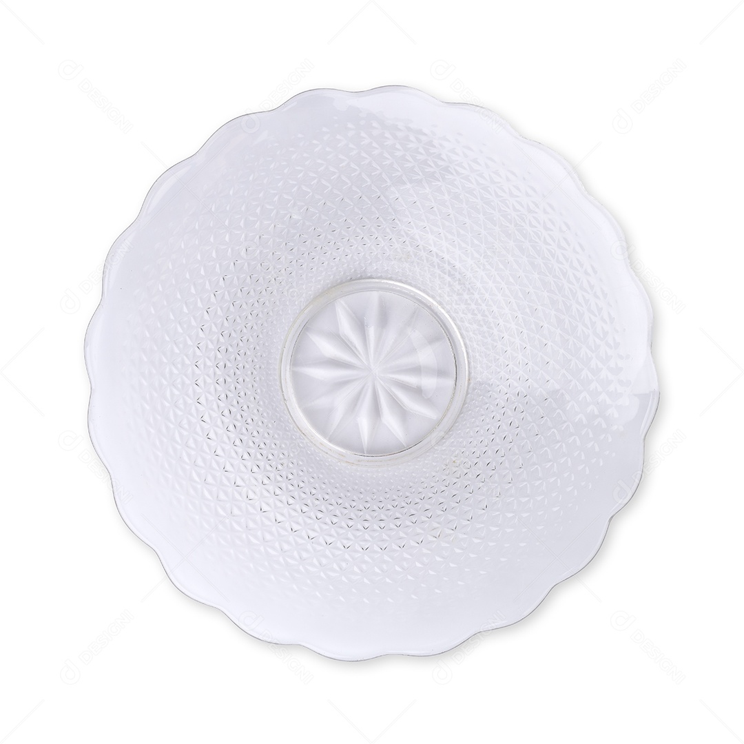 Antiga placa de vidro decorada isolada sobre fundo branco