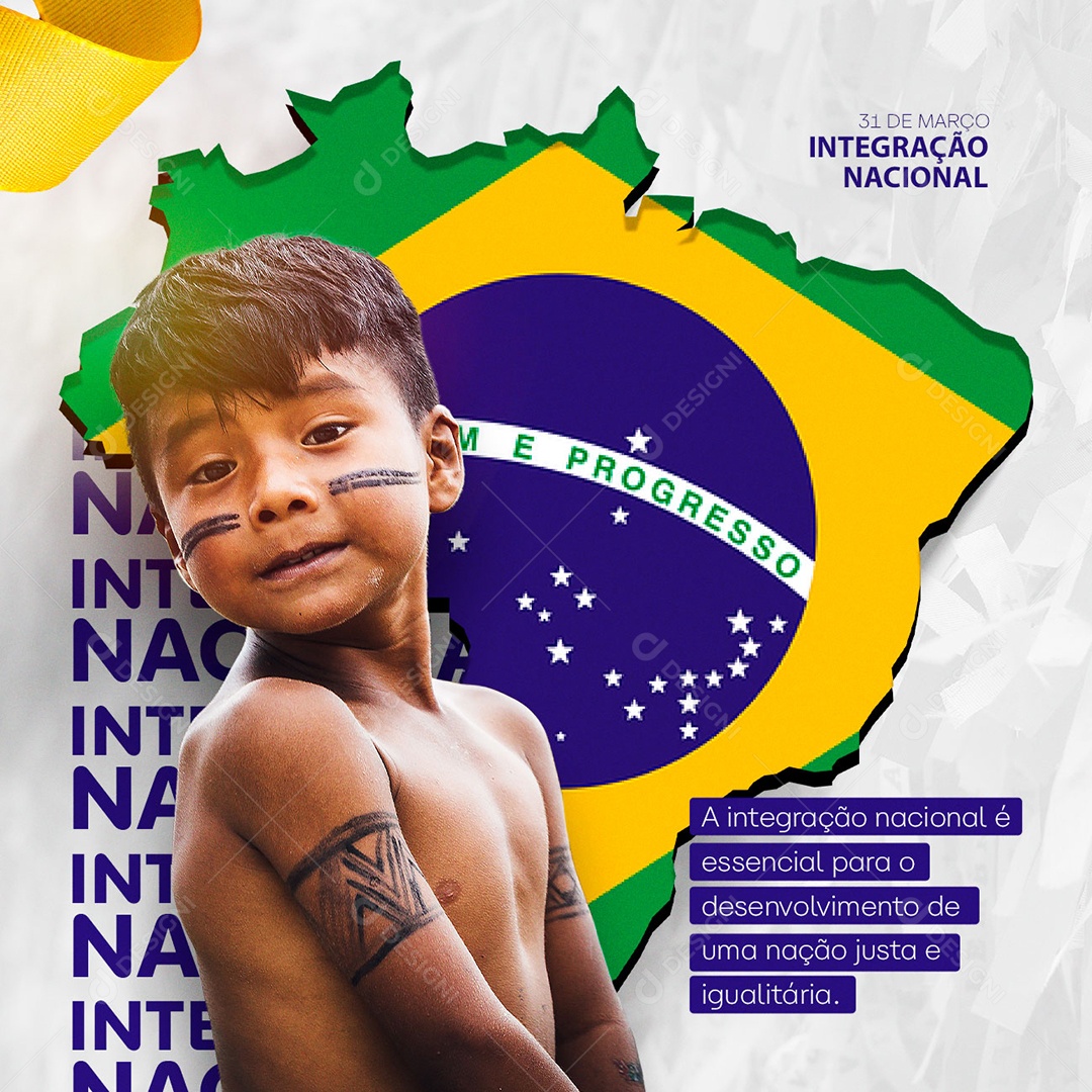 A Integração Nacional é Essencial Para O Desenvolvimento De Uma Nação Social Media PSD Editável