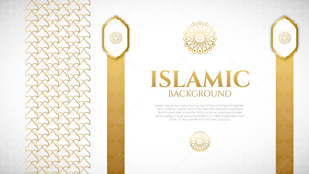 Background Islâmica Vetorial Formas EPS Editável