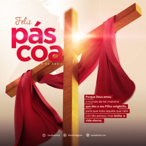 Feliz Páscoa Social Media PSD Editável