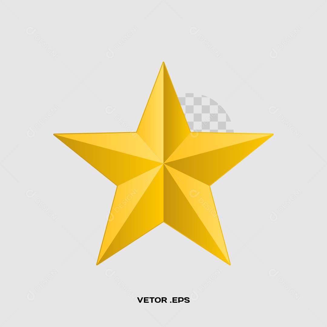 Ilustração de Estrela Amarela Vetor EPS Editável