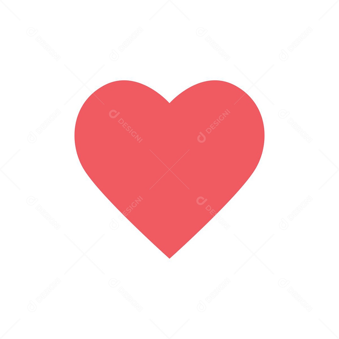 Ilustração Like Coração Vetor EPS Editável