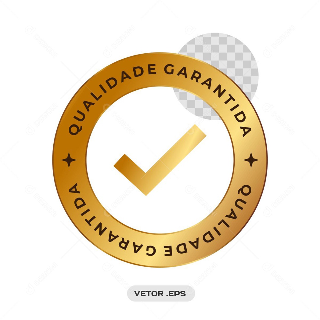 Ilustração Selo de Garantia Qualidade Garantida Vetor EPS