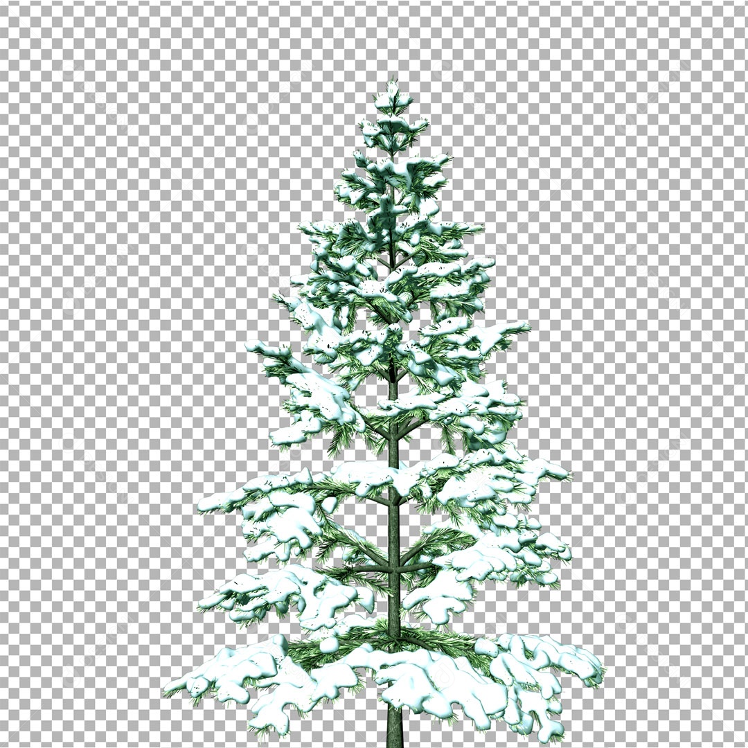 Elemento De Arvore Com Neve Para Composição PSD