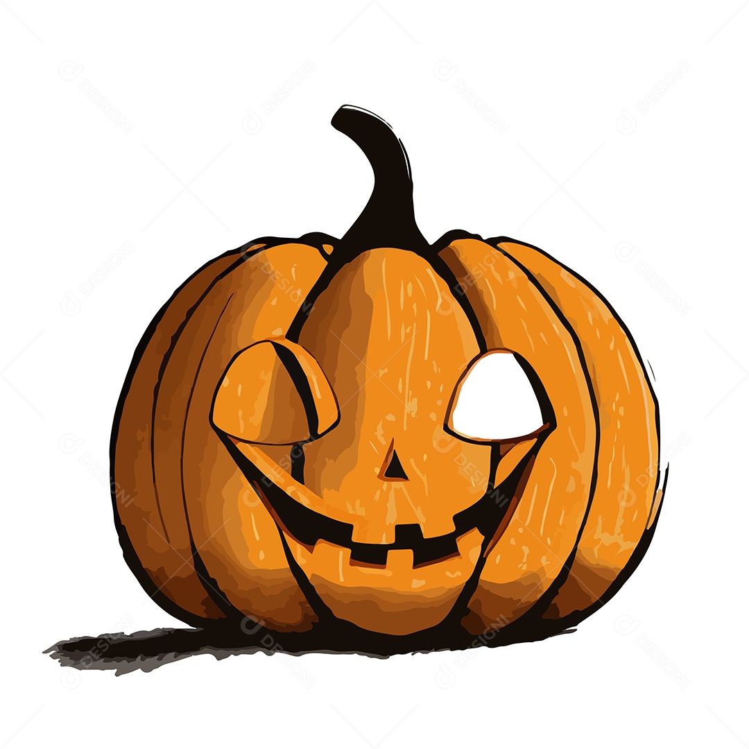 Desenho De Abóbora De Halloween Vetor EPS