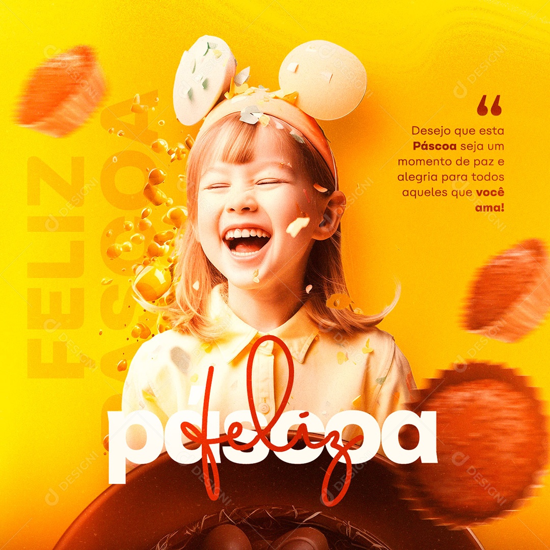 Desejo Que Esta Páscoa Seja Um Momento De Paz Feliz Páscoa Social Media PSD Editável