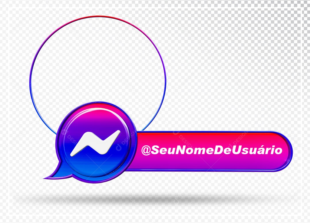 Perfil Com Nome De Usuario Messenger Elemento 3D PSD