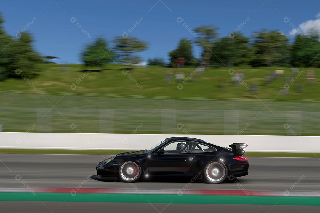 Porsche Carrera RS panning ilustração 3D