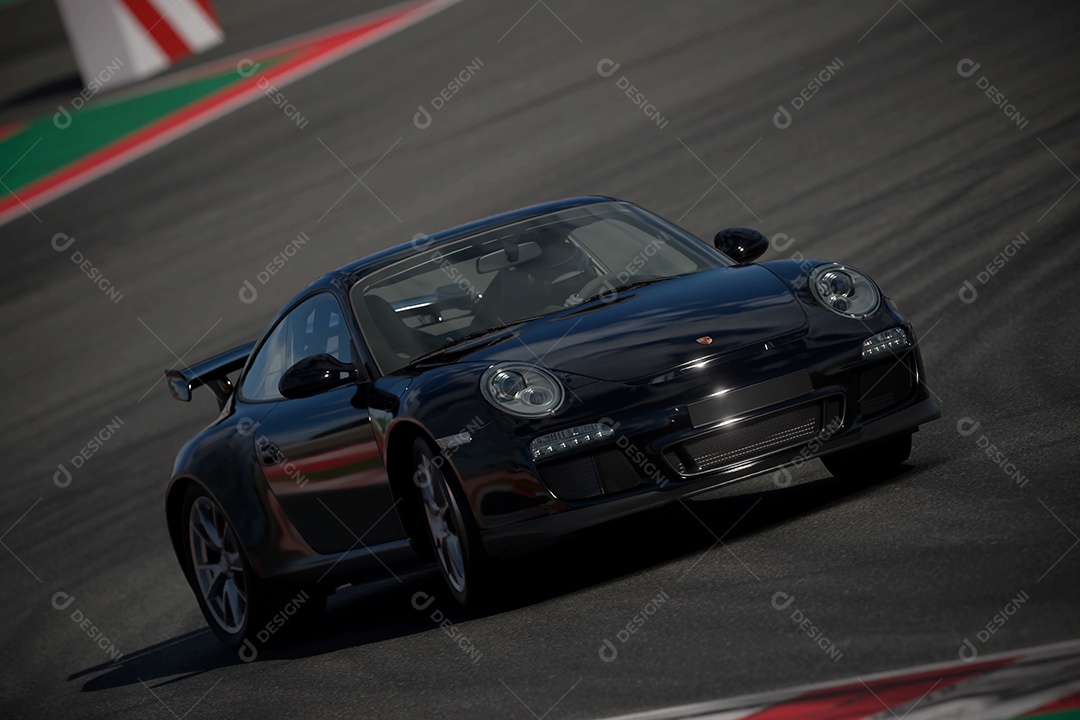 Porsche correndo na pista