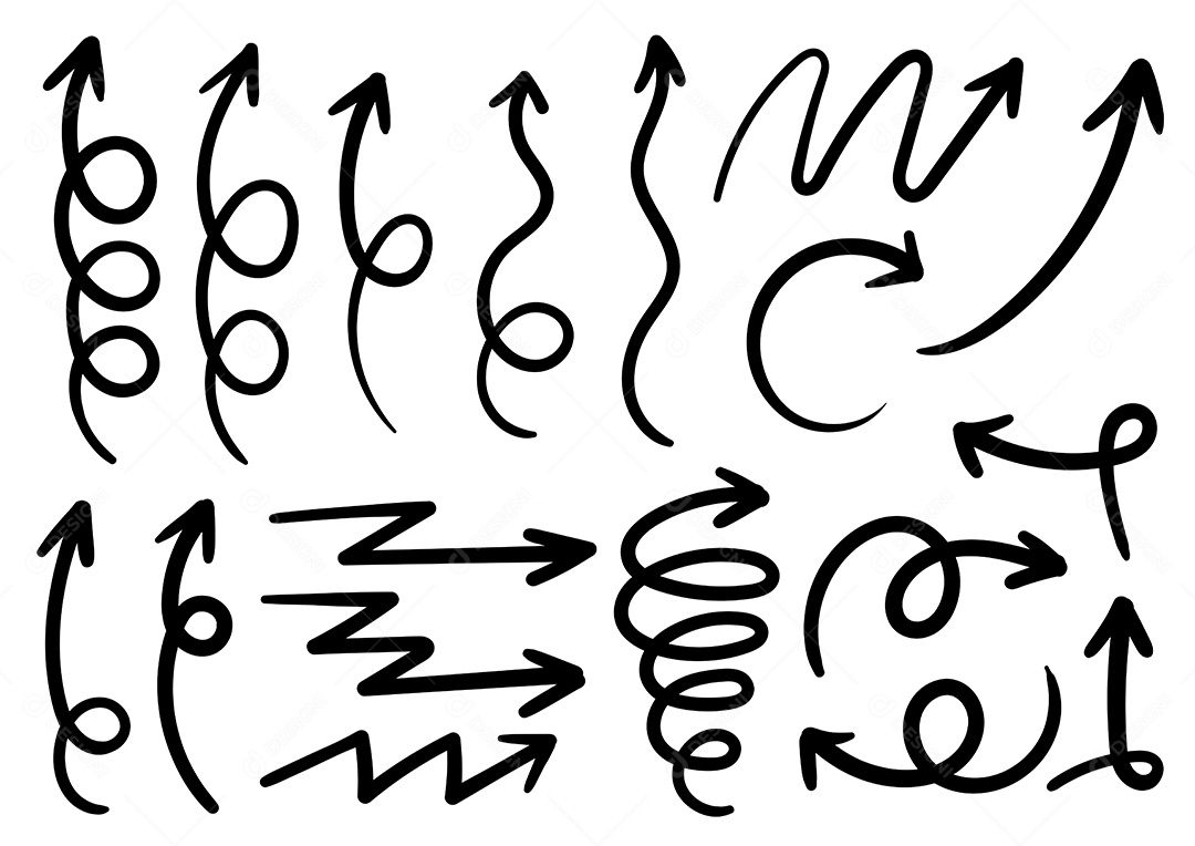Conjunto De Coleção De Seta De Design Plano Isolado Vetor EPS