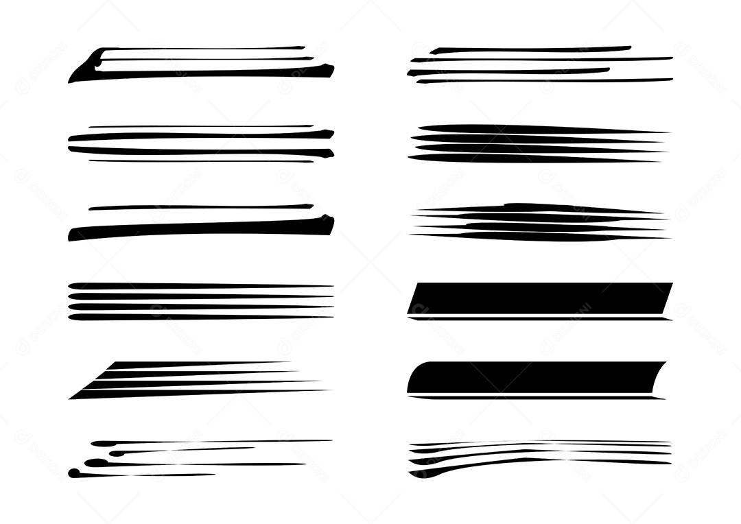 Conjunto De Coleção De Traços De Isolado Vetor EPS