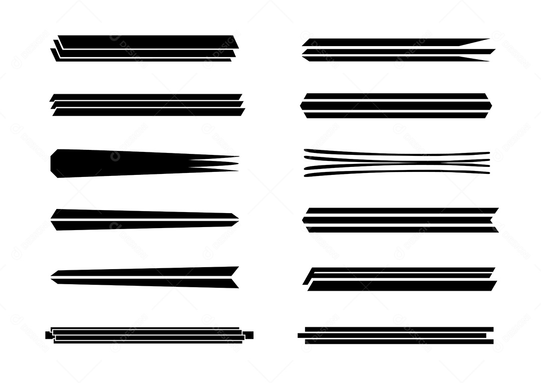Conjunto De Coleção De Traços De Isolado Vetor EPS