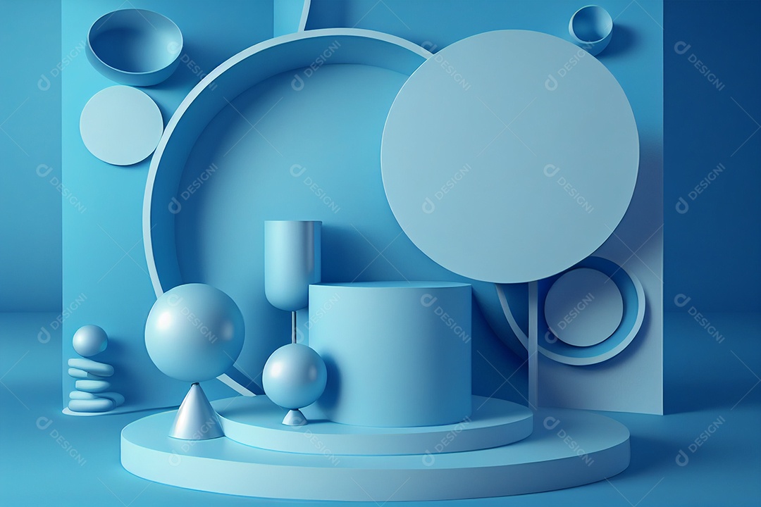 Fundo azul tecnológico para composição abstrata gerado por IA