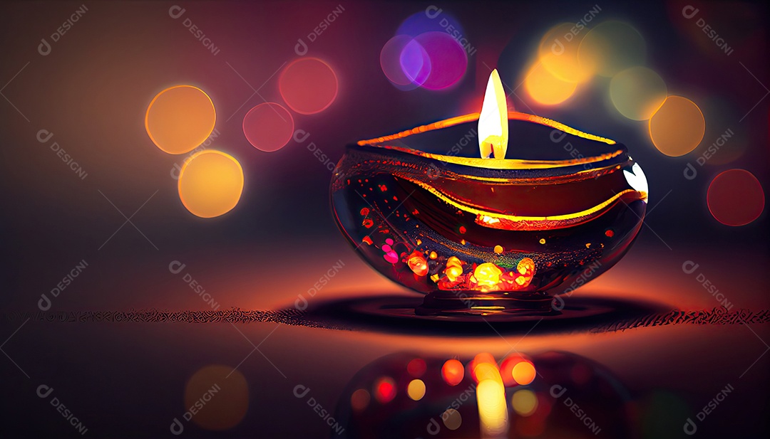 Diwali o triunfo da luz e bondade Festival hindu das luzes celebração Diya lamparinas a óleo 24 de outubro.