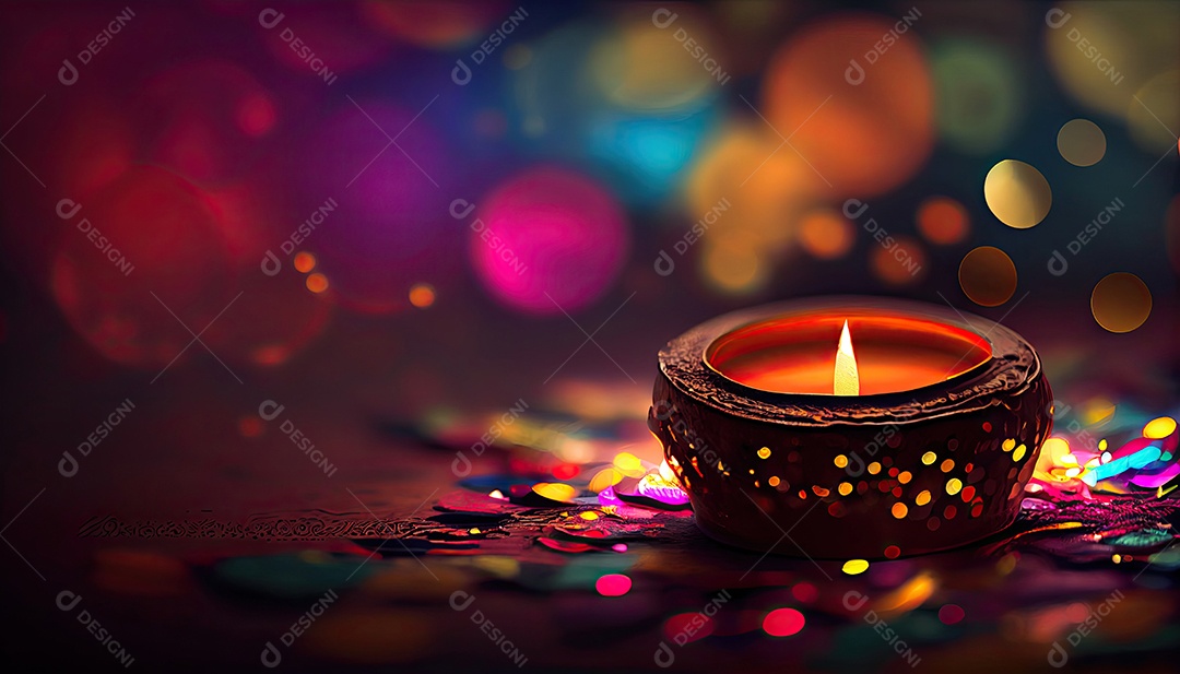 Diwali o triunfo da luz e bondade Festival hindu das luzes celebração Diya lamparinas a óleo 24 de outubro.