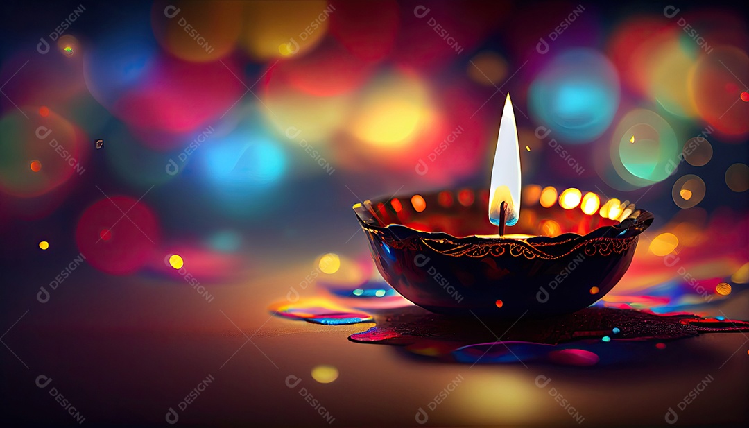 Diwali o triunfo da luz e bondade Festival hindu das luzes celebração Diya lamparinas a óleo 24 de outubro.