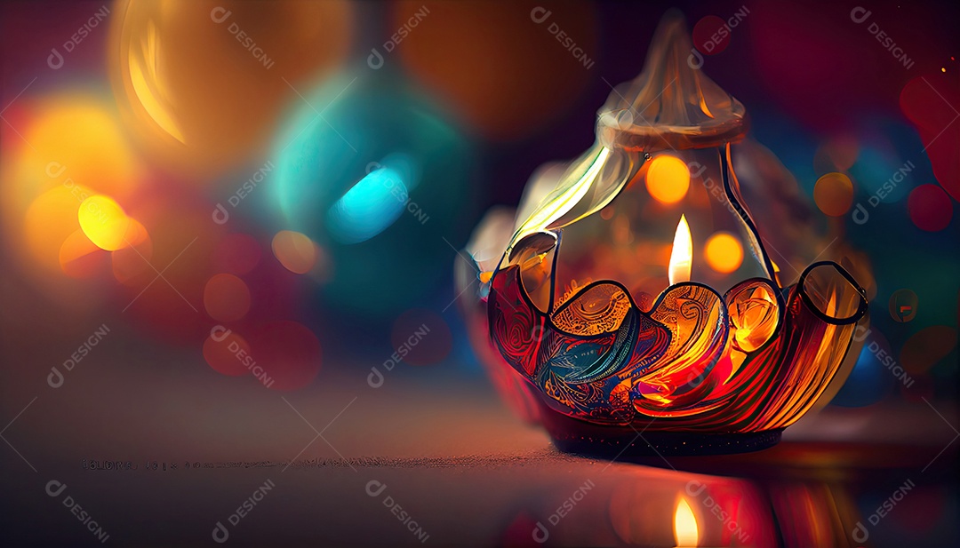 Diwali o triunfo da luz e bondade Festival hindu das luzes celebração Diya lamparinas a óleo 24 de outubro.